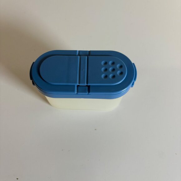 Tupperware Modular Mates Oval Spice Containers Blue Lids Set Of 5 Vintage - Picture 6 of 8